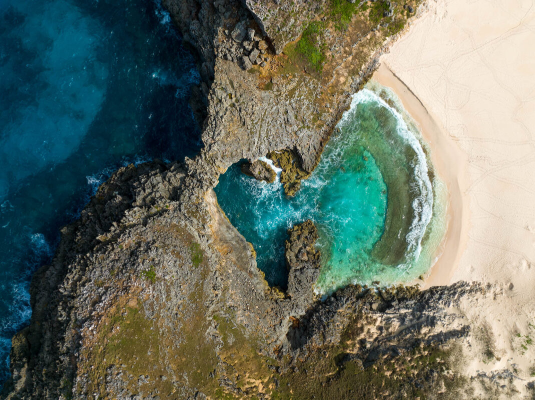 Pristine Secluded Cove Aerial Paradise Beach
