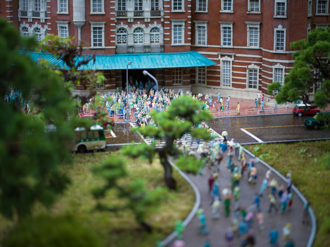 Vibrant outdoor festival at historic brick venue